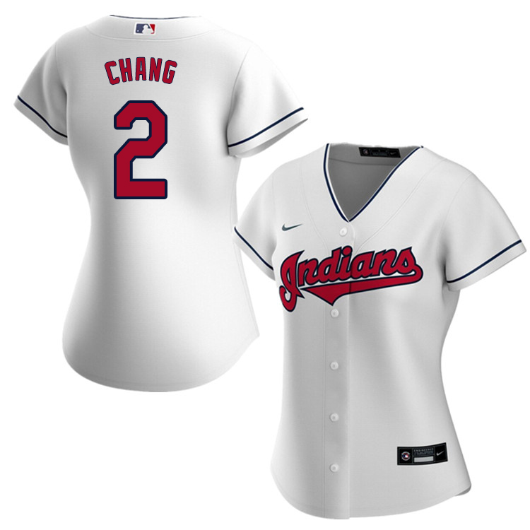 Nike Women #2 Yu Chang Cleveland Indians Baseball Jerseys Sale-White